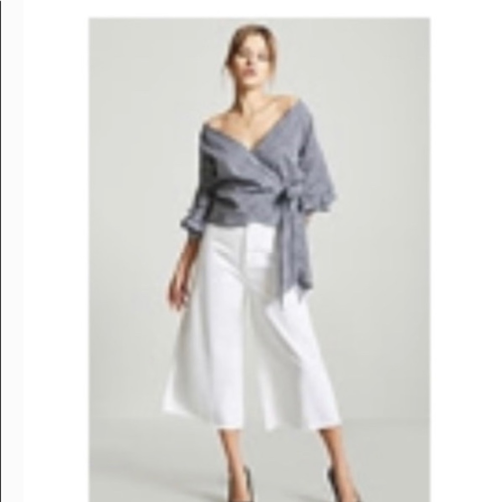 forever21 gingham off the shoulder top
